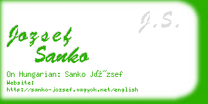 jozsef sanko business card